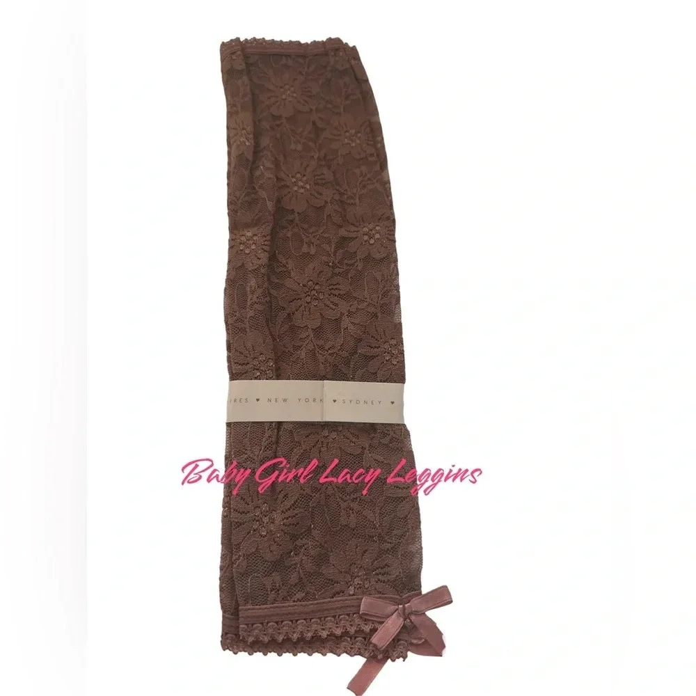 Lacy Baby Kids Brown Leggings Size 6-12 Months BNWT